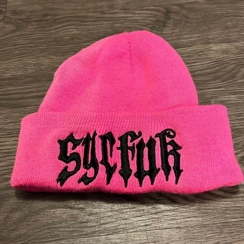 Syc Fuk Beanie in pink NWOT​​​​​​​​ - Picture 2 of 4